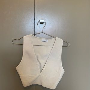 Aritzia Babaton Sculpt Knit Deep V Tank